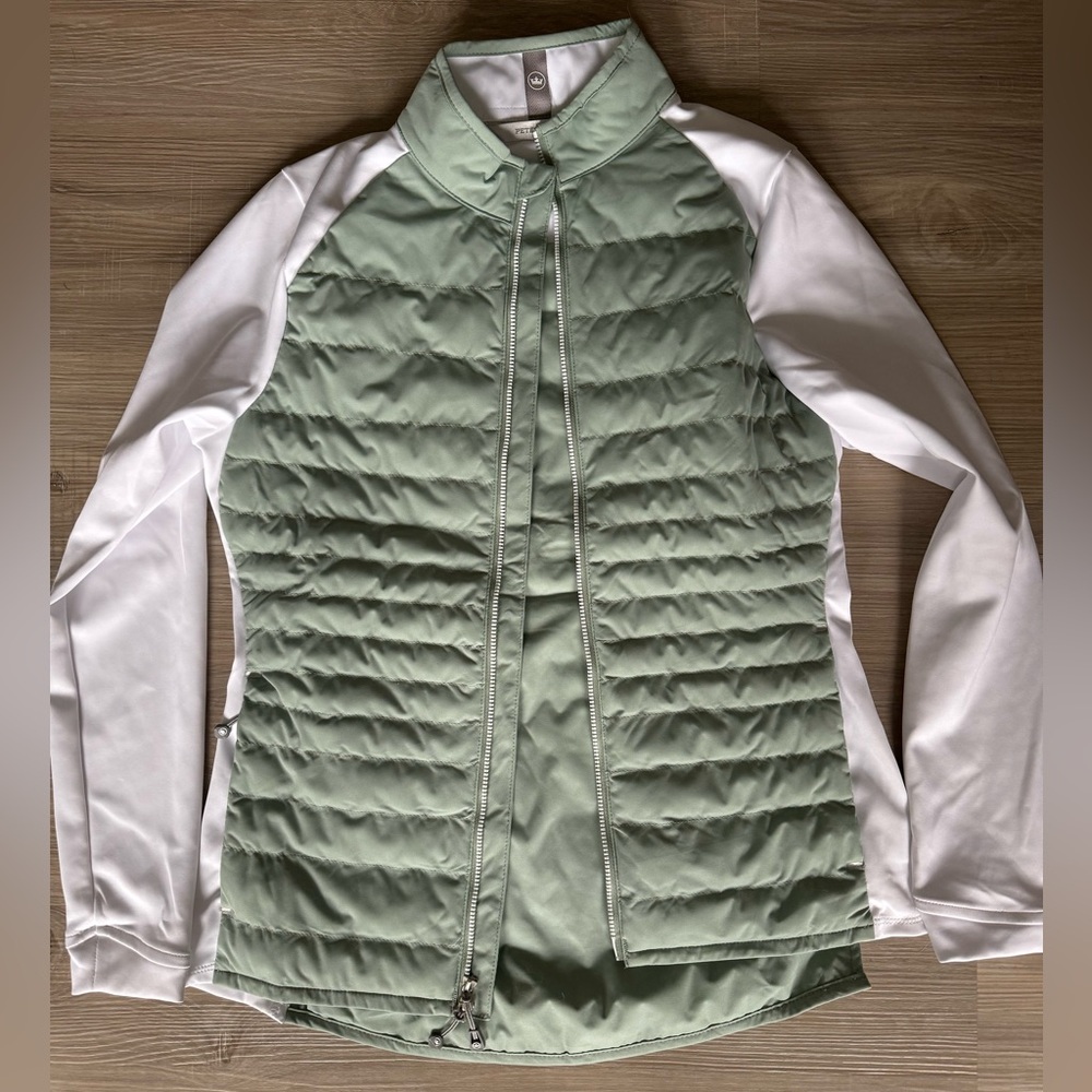 Peter Millar Sage and White Vest